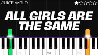 Juice WRLD - all Girls Are The Same  EASY Piano Tutorial