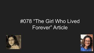 The Girl Who Lived Forever Article