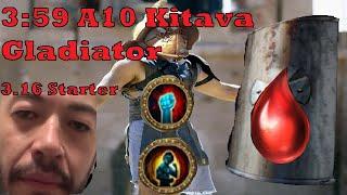 359 A10 Kitava Shield Crush Gladiator deathless leveling run for 3.16 league start