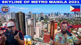 Americans React to Manila  Philippines  Spectacular Skyline of Metro Manila Philippines 2021