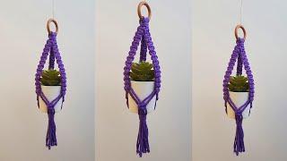 DIY mini PORTA MACETAS de MACRAME paso a pasoDIY Mini Macrame Plant Hanger Tutorial