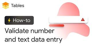 Validate number and text data entry