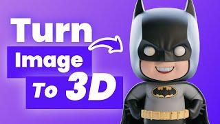 3 Tools to Turn 2D Image to 3D Model Using AI Free - Step by Step Tutorial 2024