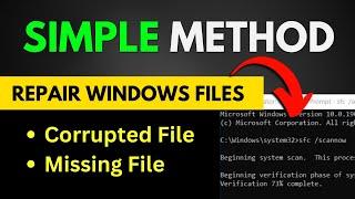 How to Repair Missing or Corrupted System Files in Windows 1110  Easy Tutorial