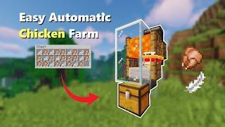 Minecraft Easy Automatic Cooked Chicken Farm - 1.19 JavaBedrock