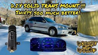 D.I.Y SOLID TRANSMISSION MOUNT AND CATCH CAN GETTING THE HOOPTIE READY FOR BOOST #honda #civic