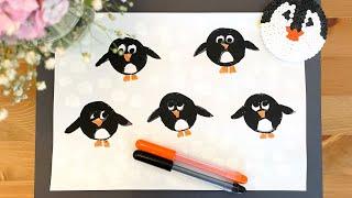 Kolay Penguen Çizimi  Şaşkın Penguenler  Easy Penguin Drawing and Painting