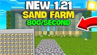 INSANE NEW Gravity Sand Farm Minecraft Bedrock 1.21 FASTEST