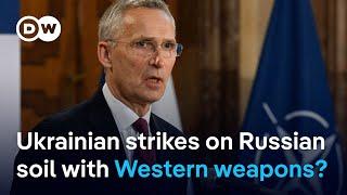 Stoltenberg NATO should drop Ukraine weapons rules  DW News