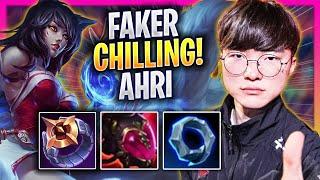 FAKER CHILLING WITH AHRI - T1 Faker Plays Ahri MID vs Sylas  Season 2024