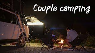 151 Couple camping in a mountain 800 meters above sea level.  Vlog  Relaxing  Soothing