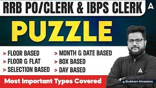 IBPS RRB POClerk & IBPS Clerk  Reasoning Puzzle All Types Covered  By Shubham Srivastava