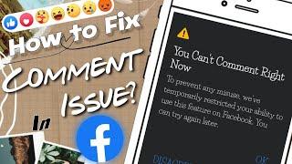 How to fix you cant comment right now in Facebook 2022  fix spam facebook  fb tutorials