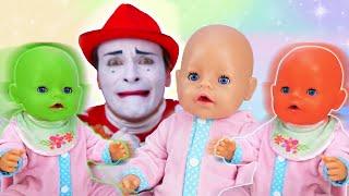 Смешные видео - Беби Бон Эмили меняет цвет Игры для малышей с Baby Born