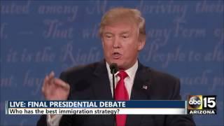 Donald Trump We have some bad hombres here - Final Presidential Debate - Hillary Clinton