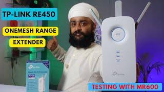 TP-Link RE450 Review One Mesh Range Extender Setup & Testing with MR600 Wifi Signal Speed in Hindi