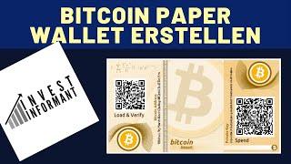 Bitcoin Paper  Wallet  erstellen   Kurz und knapp  Deutsch