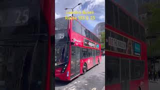 London double decker buses route 133 & 25 at bread street #buses #londonbus #london #uk #bus