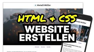 Website mit HTML und CSS erstellen 2022  Tutorial für Anfänger