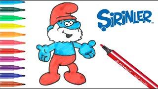 Easy Drawing Smurfette I Kolay Şirin Baba Çizimi I Şirinler Nasıl Çizilir?