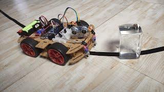 How to Make Line Follower with Obstacle Avoiding Robot using Arduino and L298 Motor Driver