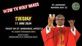 TUESDAY HOLY MASS  ST  BARNABAS  NOVENA DAY 12  11 JUNE 2024 by Fr. Albert MSFS