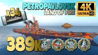 Cruiser Petropavlovsk 34 Cita 389k damage - World of Warships