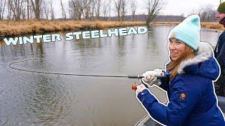 Michigan Winter Steelhead Fishing Pere Marquette River Her Biggest