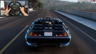 Forza Horizon 5 - 1981 Back To The Future Time Machine 1  Moza DD R9 Gameplay