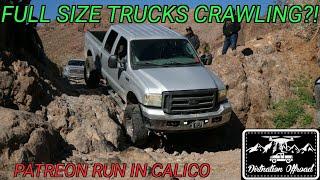Full size trucks crawling Doran Canyon Loop Patreon Run in Calico 22