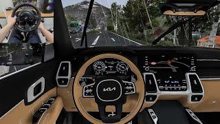 Euro Truck Simulator 2 - KIA Sorento Hybrid  Rainy Drive Steering Wheel Gameplay