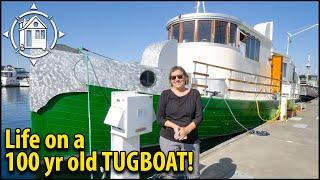 They turned a 100 yr old tugboat into a family home Floating home tour