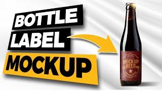 Bottle Label Mockup in Photoshop