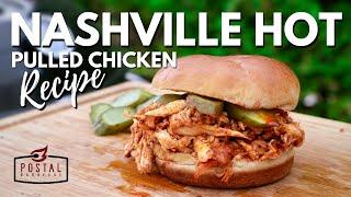 Nashville Hot Pulled Chicken Sandwich - Easy Smoked Chicken Recipe