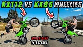 The BEST dirt bike to wheelie for beginners  KX112 vs KX85