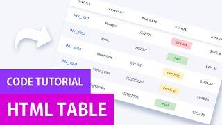 Stylized Table Design from Figma to HTML CSS  Table from Scratch