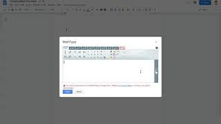 Inserting MathChemical Equations into Google Docs