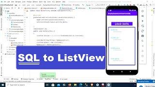 SQL Database to Listview  Retrieve data from sql to listview in Android Studio  swift learn