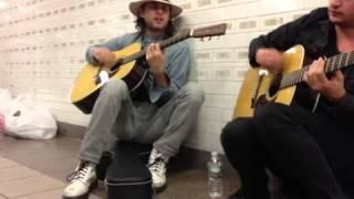 Jared Leto playing The Kill in an NYC subway station.