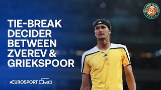 TIE-BREAK DECIDER between Alexander Zverev & Tallon Griekspoor   French Open 2024 Highlights 