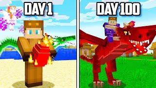 I Survived 100 Days with DRAGONS in Minecraft