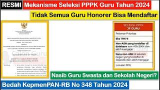 RESMI Mekanisme Seleksi PPPK Guru 2024  Tidak Semua Guru Honorer Bisa Mendaftar PPPK Guru 2024