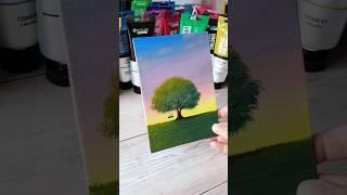 easy way to paint a tree  easy acrylic painting ideas for beginners ️