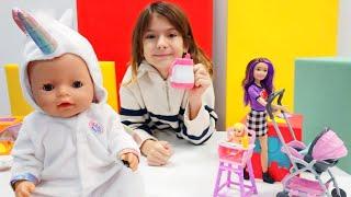 Kız oyunları. Zara ve Ümit ile bebek bakma oyunları. Oyuncak bebek videosu