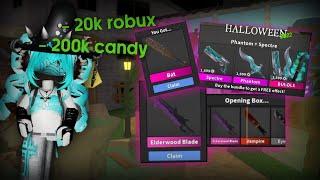 BUYING EVERYTHING IN THE NEW MM2 HALLOWEEN UPDATE 2022 unboxing over 100 boxes