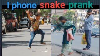 I phone snake prank funny video please subscribe cheyandi