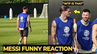 MESSI funny reaction to De Pauls new hair ahead of the semi-final against Canada  Football News