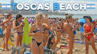 4K - Beach Walk TOSCAS BEACH MAR DEL PLATA December 2022 Argentina Beach