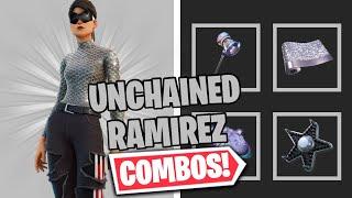 UNCHAINED RAMIREZ COMBOS  FORTNITE SKIN REVIEW