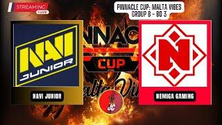 Dota 2 Live - Navi Junior VS Nemiga Gaming  Pinnacle Cup - Malta Vibes  Group B - BO 3